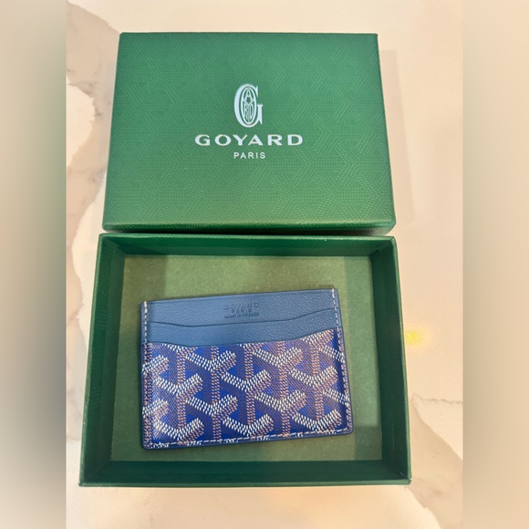 Goyard Saint-Sulpice Card Wallet Blue - Picture 1 of 7